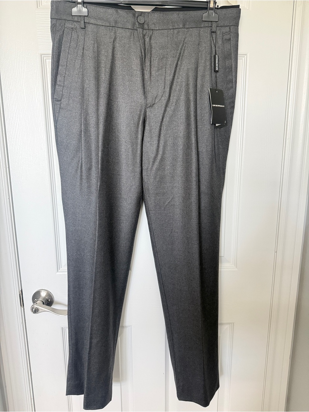 Emporio Armani Gray Pleated Dress Pants